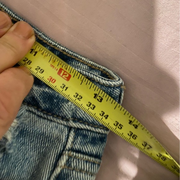 Original modded Scripture Jesus PACSUN Mom light Denim distressed Jeans 27w 23L - Picture 6 of 15